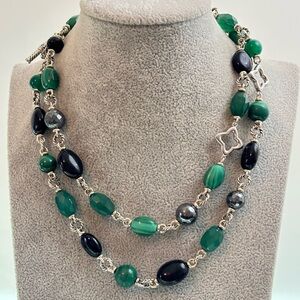 David Yurman Multi-Sone Quatrefoil Bijoux Station Necklace 35"